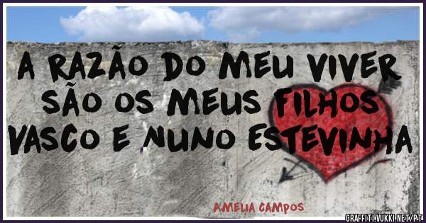 a razão do meu viver são os meus filhos Vasco e Nuno Estevinha