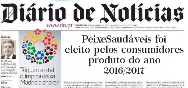 PeixeSaudáveis foi eleito pelos consumidores produto do ano 
                  2016/2017