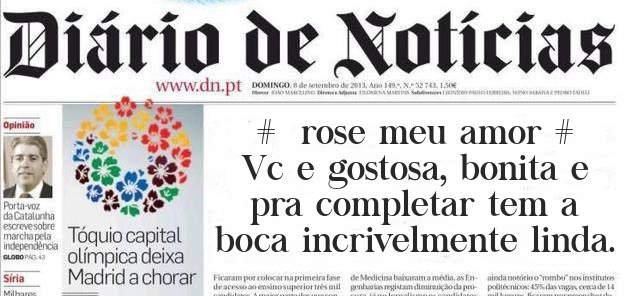 #  rose meu amor #
Vc e gostosa, bonita e pra completar tem a boca incrivelmente linda.