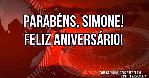 Parabéns, Simone!
Feliz aniversário!