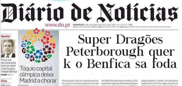 Super Dragões Peterborough quer k o Benfica sa foda 
