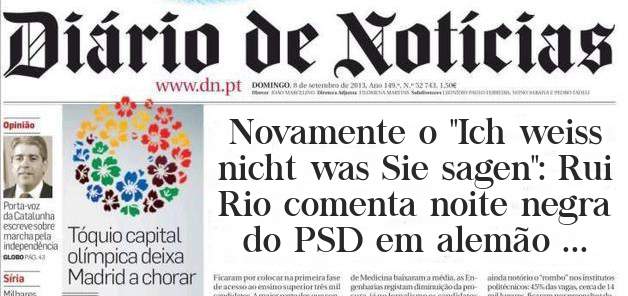 
Novamente o ''Ich weiss nicht was Sie sagen'': Rui Rio comenta noite negra do PSD em alemão ...