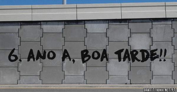 6. ano A, boa tarde!!