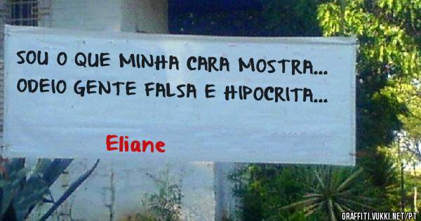 SOU O QUE MINHA CARA MOSTRA... ODEIO GENTE FALSA E HIPOCRITA...