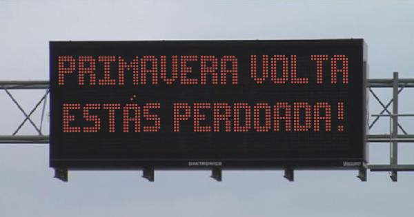 Primavera volta estás perdoada!
