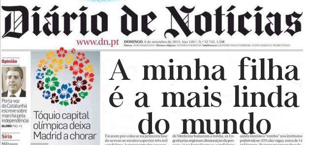 A minha filha é a mais linda do mundo