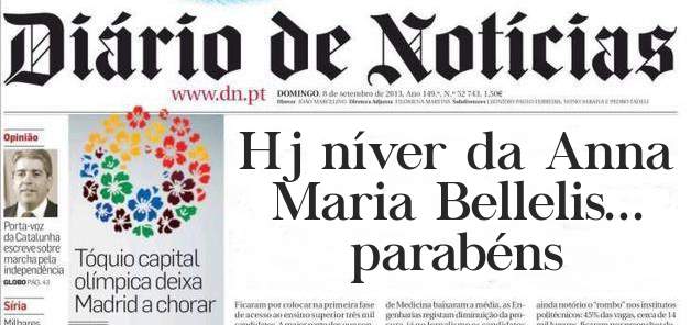 Hj níver da Anna Maria Bellelis... parabéns
