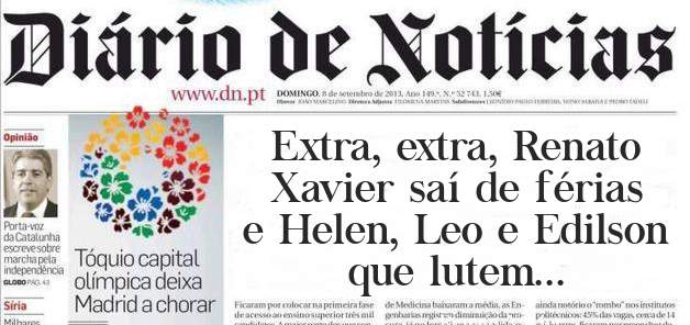 Extra, extra, Renato Xavier saí de férias e Helen, Leo e Edilson que lutem...