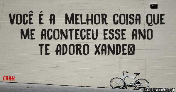Você é a  melhor coisa que me aconteceu esse ano
te Adoro Xande♡
