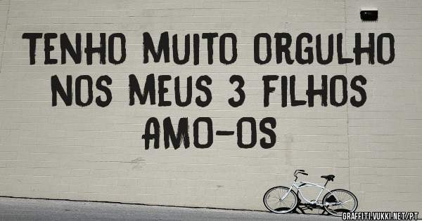 Tenho muito orgulho nos meus 3 filhos AMO-OS
