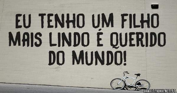 Eu tenho um filho mais lindo é querido do mundo!