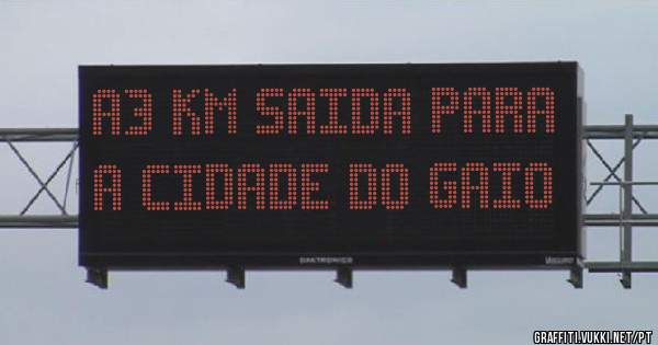 A3 Km saida para a Cidade do GAIO 
