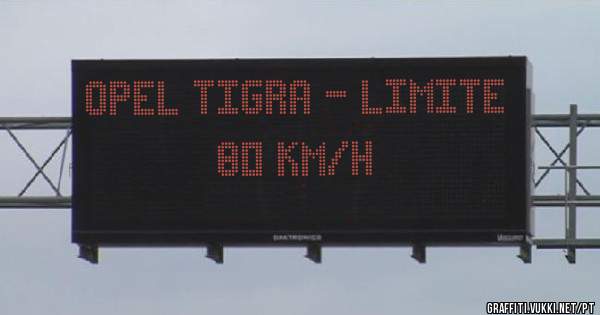 Opel tigra - limite 80 Km/h