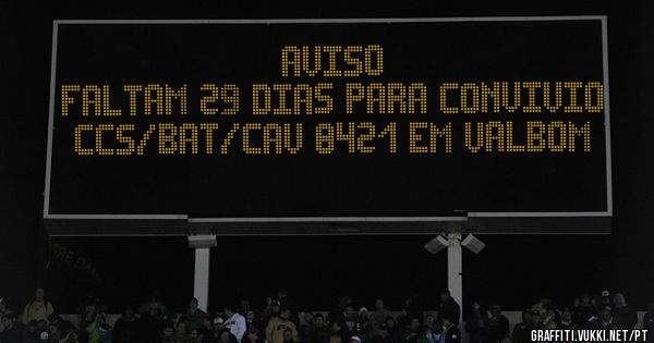 AVISO
FALTAM 29 DIAS PARA CONVIVIO CCS/BAT/CAV 8421 EM VALBOM