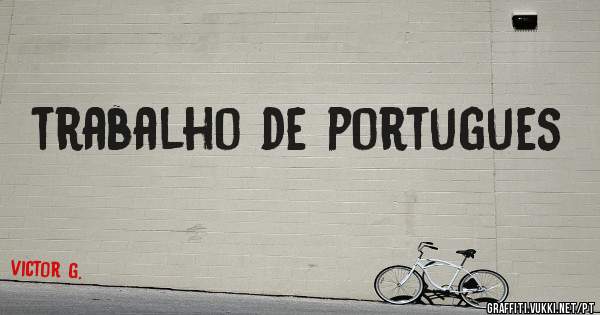 trabalho de portugues