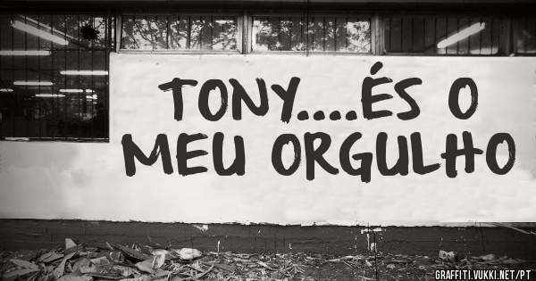 TONY....ÉS O MEU ORGULHO