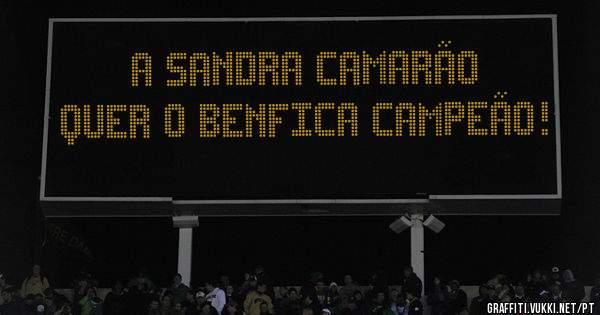 A Sandra Camarão
quer o Benfica campeão!