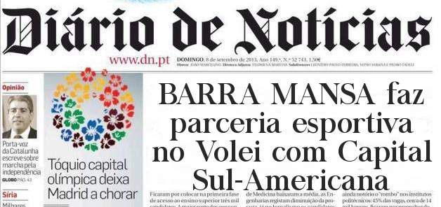 BARRA MANSA faz parceria esportiva
no Volei com Capital Sul-Americana

