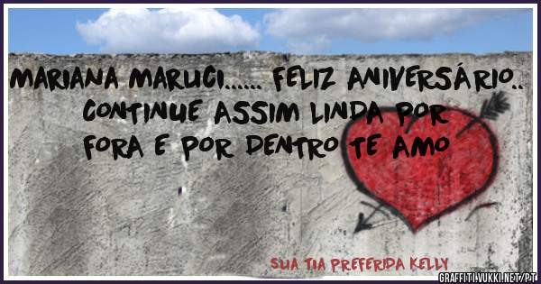 Mariana Maruci...... FELIZ ANIVERSÁRIO.. CONTINUE ASSIM LINDA POR FORA E POR DENTRO TE AMO