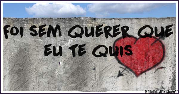 Foi sem querer que eu te quis
