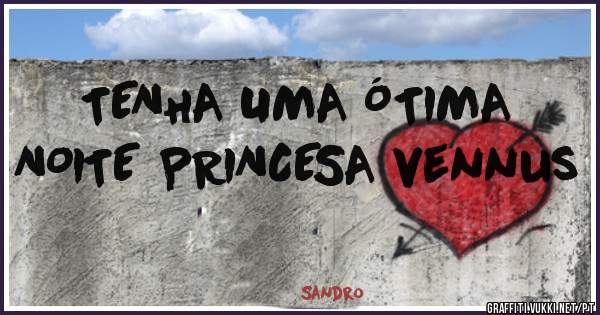 TENHA UMA ÓTIMA NOITE PRINCESA vennus