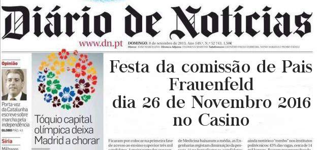 Festa da comissão de Pais
 Frauenfeld
 dia 26 de Novembro 2016
no Casino