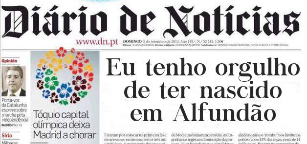 Eu tenho orgulho de ter nascido em Alfundão 