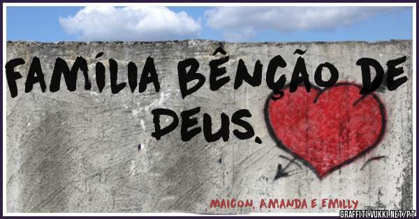 Família bênção de Deus. 