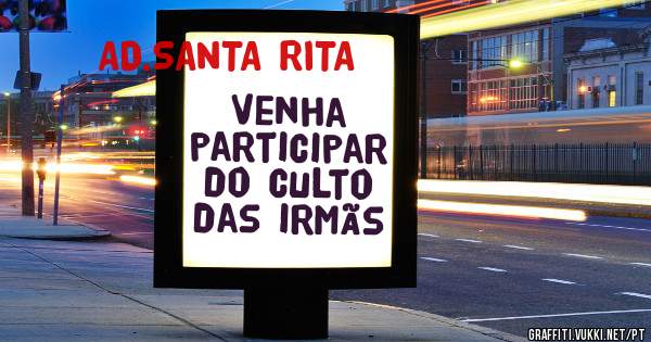 Venha participar do culto das irmãs 