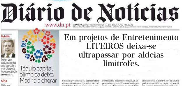 Em projetos de Entretenimento LITEIROS deixa-se ultrapassar por aldeias limítrofes.