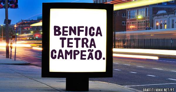 Benfica tetra campeão. 