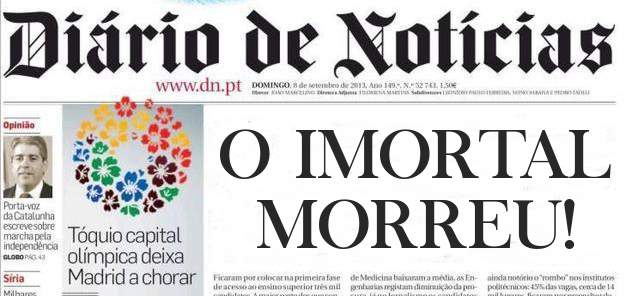O IMORTAL MORREU!