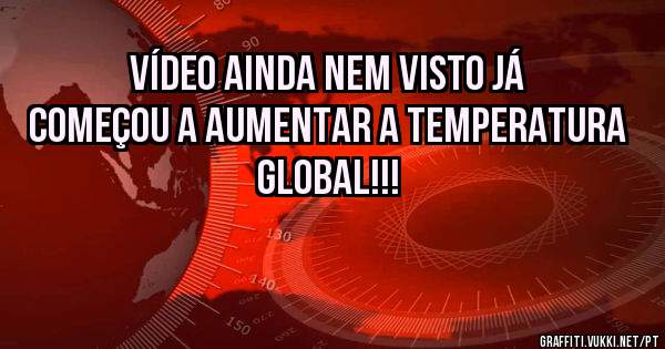 Vídeo ainda nem visto já começou a aumentar a temperatura global!!!