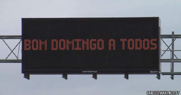 Bom domingo a todos 