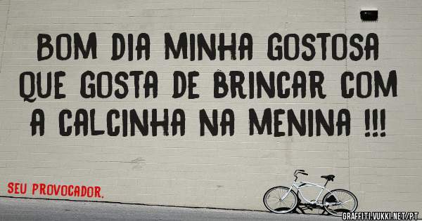 Bom dia minha gostosa que gosta de brincar com a calcinha na menina !!!