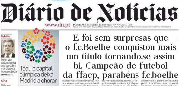 E foi sem surpresas que o f.c.Boelhe conquistou mais um titulo tornando.se assim bi. Campeão de futebol da ffacp, parabéns f.c.boelhe