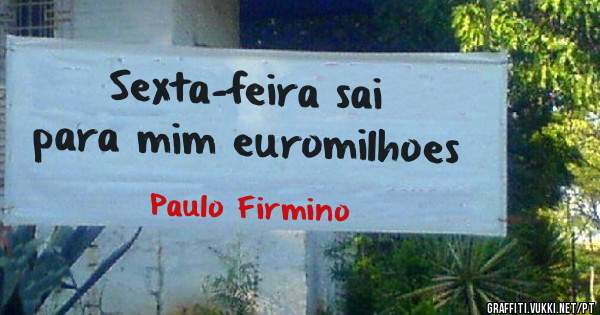 Sexta-feira sai para mim euromilhoes 