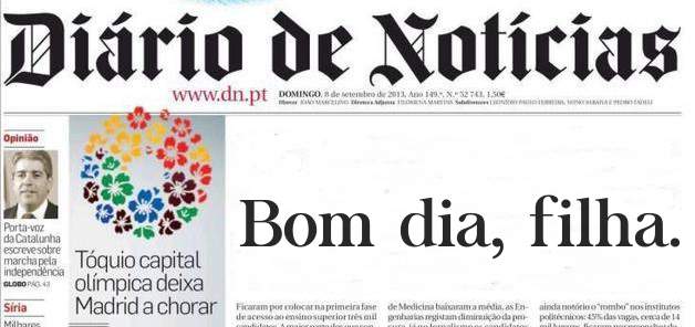 Bom dia, filha.