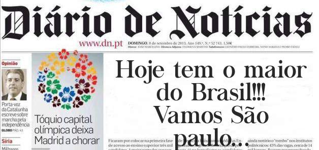 Hoje tem o maior do Brasil!!!
         Vamos São paulo...