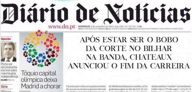 
APÓS ESTAR SER O BOBO DA CORTE NO BILHAR NA BANDA, CHATEAUX ANUNCIOU O FIM DA CARREIRA