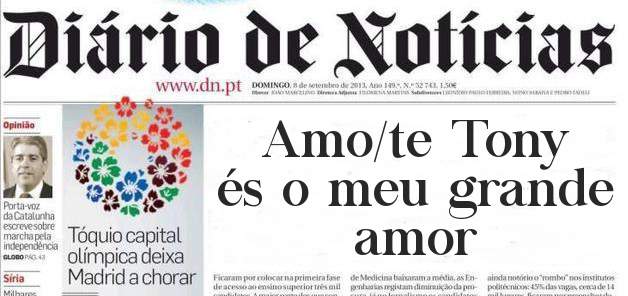 Amo/te Tony és o meu grande amor 