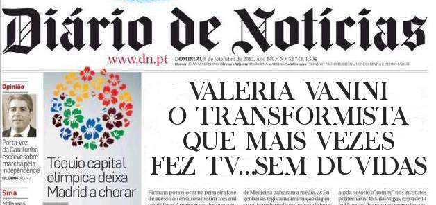 VALERIA VANINI O TRANSFORMISTA QUE MAIS VEZES FEZ TV...SEM DUVIDAS