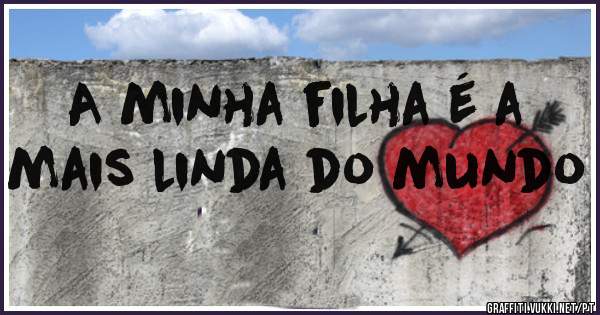 A minha filha é a mais linda do mundo 