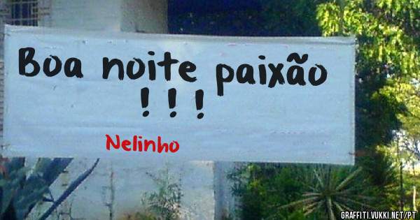 Boa noite paixão ! ! !