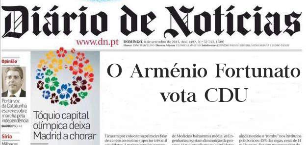 O Arménio Fortunato vota CDU