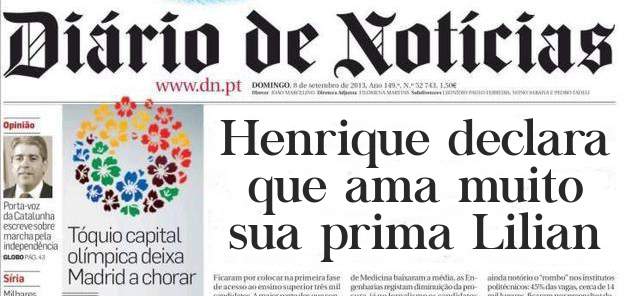 Henrique declara que ama muito sua prima Lilian