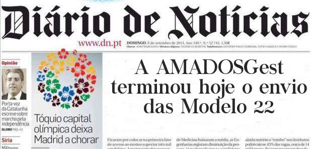 A AMADOSGest terminou hoje o envio das Modelo 22