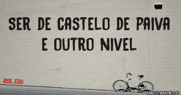 Ser de castelo de paiva e outro nivel