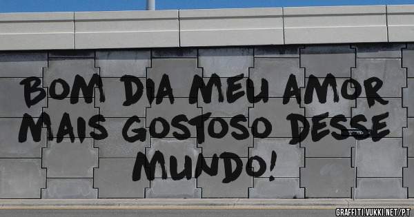 Bom dia meu amor mais gostoso desse mundo!