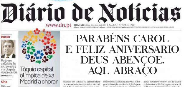 PARABÉNS CAROL E FELIZ ANIVERSARIO
DEUS ABENÇOE. AQL ABRAÇO 